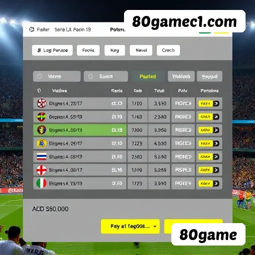 Sistema de apostas 80game - Imagem principal